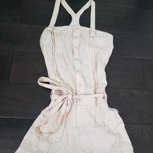 Cream Cross back Short Playsuit Romper Size L